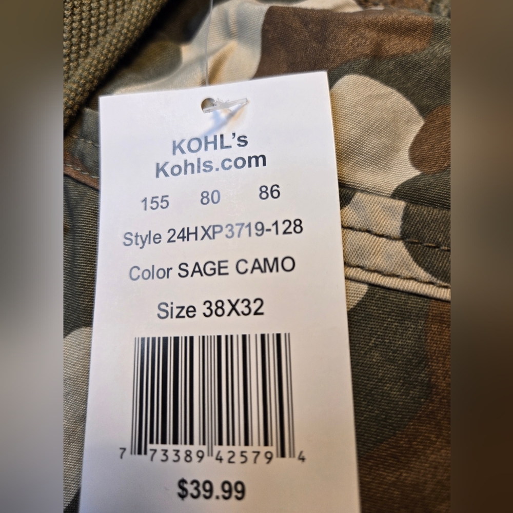 NWT Hollywood Camoflage Cargo Pants 38x32 - Picture 8 of 9